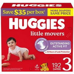Huggies Little Movers Baby Diapers, Sizes 3–8