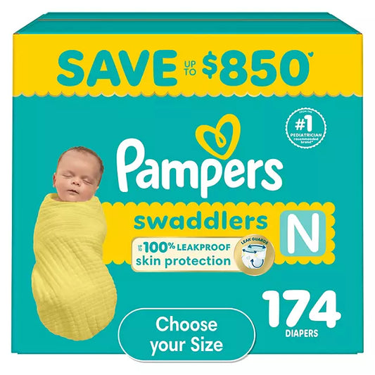 Pampers Swaddlers Diapers, Sizes Newborn–8