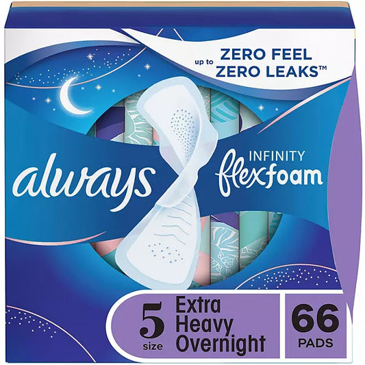 Always Infinity Size 5 Overnight Pads with Wings