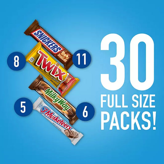 Mars Full-Size Chocolate Candy Bars Variety Pack