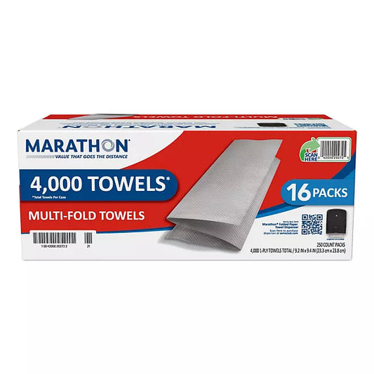 Marathon Multifold Towels – 250 Sheets/Pack