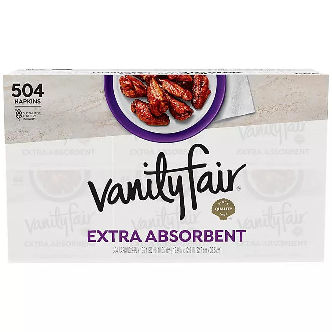 Vanity Fair Extra Absorbent Napkins – 6 Packs