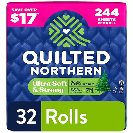Quilted Northern Toilet Paper – 32 Rolls (244 Sheets/Roll)