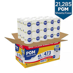 POM Toilet Paper – 45 Rolls (473 Sheets/Roll)