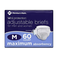 Member’s Mark Total Protection Unisex Adult Briefs – Maximum Absorbency,