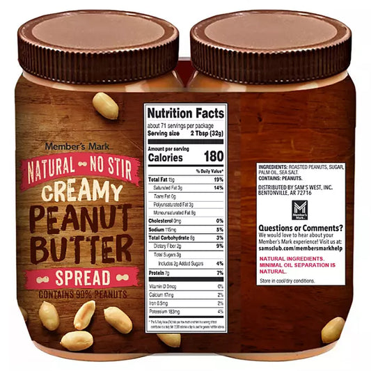 Member’s Mark Natural Creamy Peanut Butter
