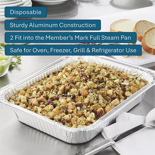 Member's Mark Half Size Aluminum Steam Table Pans