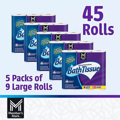 Member's Mark Toilet Paper – 45 Rolls (235 Sheets/Roll)