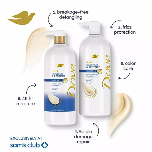 Dove Nourish & Restore 5-in-1 Conditioner,