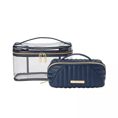 Conair Tartan + Twine Train Case Cosmetic Bag Set"