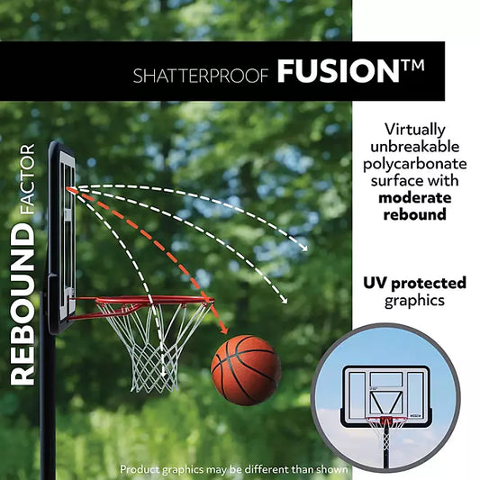 Lifetime 48" Polycarbonate Adjustable Portable Basketball Hoop