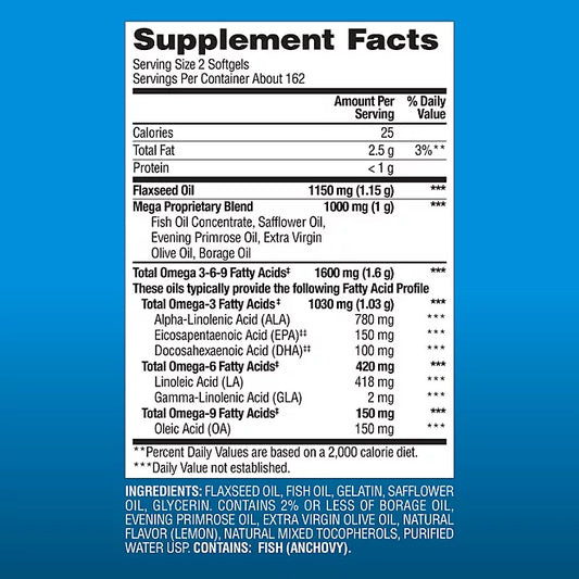 Member’s Mark Omega 3-6-9 Softgels, 325 ct.