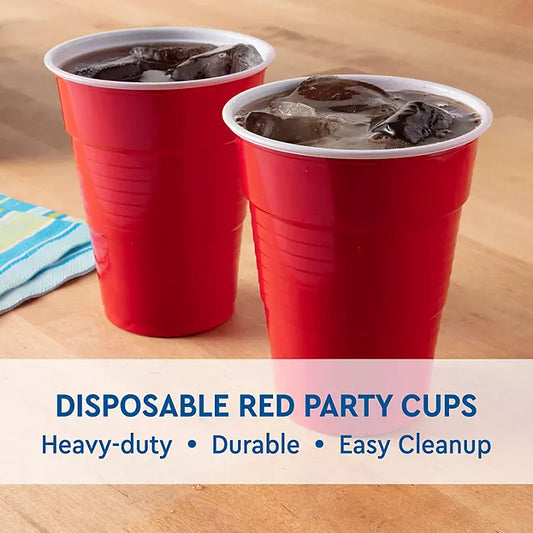 Member's Mark Heavy-Duty Red Plastic Cups