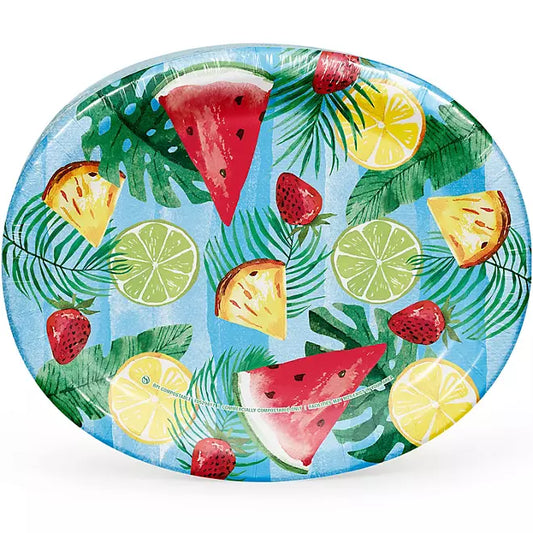Member's Mark Summer Oval Paper Plates, 10″