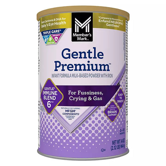 Member's Mark, Gentle Premium Infant Formula, Choose Size