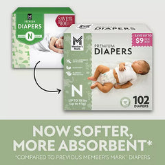 Member's Mark Premium Baby Diapers, Sizes: Newborn - 8