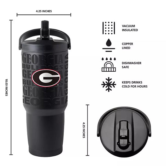 Logo Brands Georgia Bulldogs Stainless Steel Tumbler Set