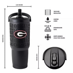Logo Brands Georgia Bulldogs Stainless Steel Tumbler Set
