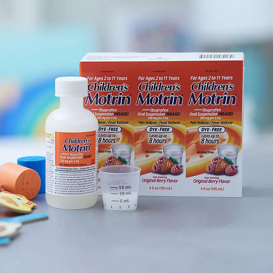 Children’s Pain Reliever & Fever Reducer – Motrin  Original Berry 4 oz., 3 pk.