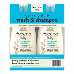 Aveeno Baby 2‑in‑1 Wash & Shampoo (18 fl oz, 2‑pack) Retailoutlet