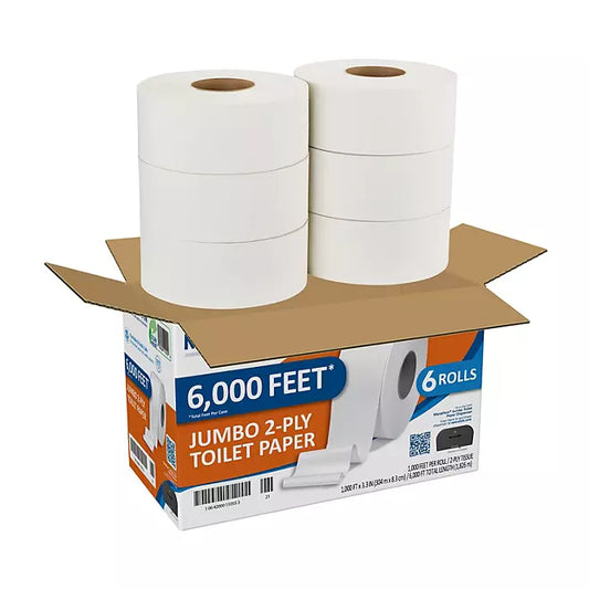 Marathon Jumbo Toilet Paper – 6 Rolls (1,000 ft./Roll)