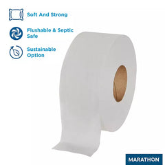 Marathon Jumbo Toilet Paper – 6 Rolls (1,000 ft./Roll)