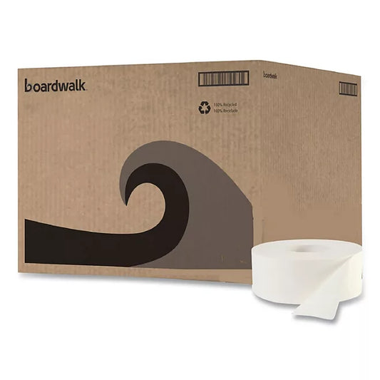 Boardwalk Jumbo 2-Ply Toilet Paper, 12 Rolls (1000 ft/Roll)