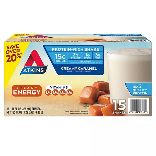 Atkins Protein Shake – Creamy Caramel (15 ct)