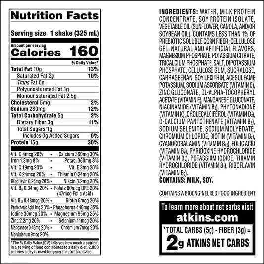 Atkins Protein Shake – Creamy Caramel (15 ct)