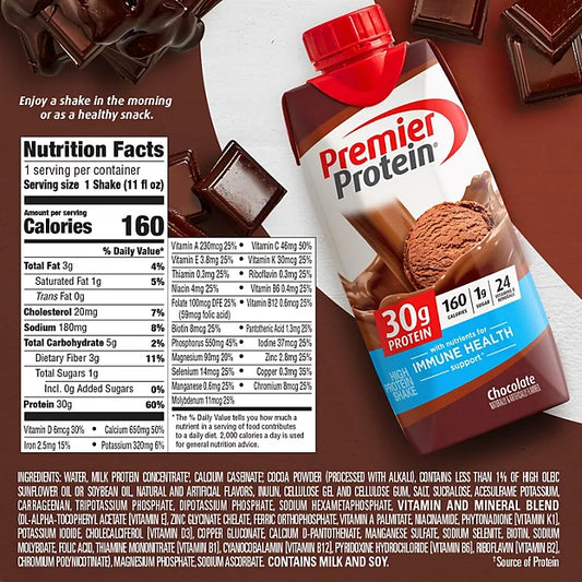 Premier Protein 30g Shake – Chocolate (15 ct)