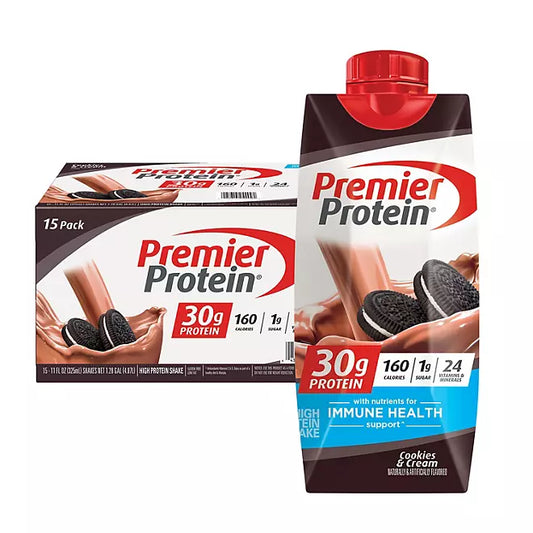 Premier Protein 30g High Protein Shake, Cookie Dough, 11oz., 15 pk.