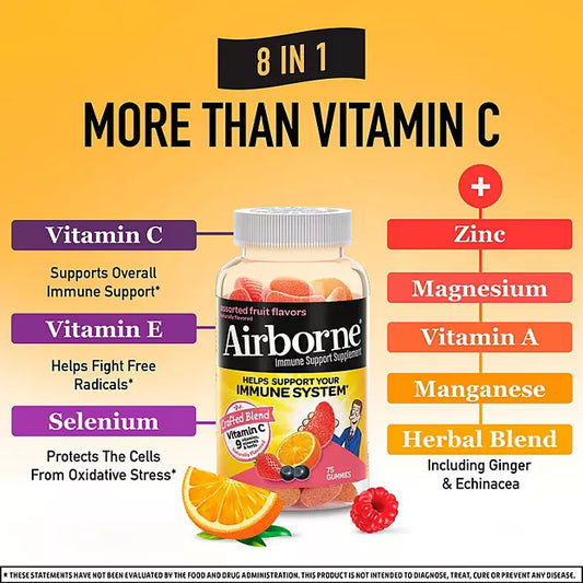 Airborne Vitamin C Immune Support Gummies, 750 mg, 75 ct.