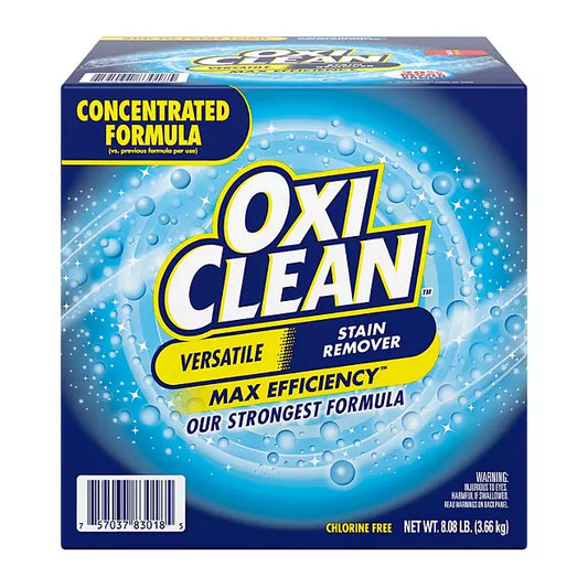 OxiClean Concentrated Max Efficiency Versatile Stain Remover Powder, 8.08 lbs