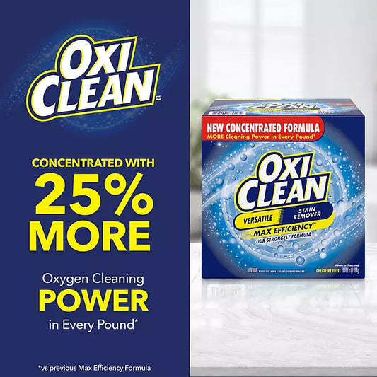 OxiClean Concentrated Max Efficiency Versatile Stain Remover Powder, 8.08 lbs