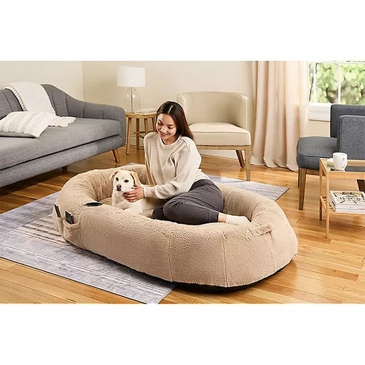 Snuggle Cuddler Oversized Plush Human Dog Bed