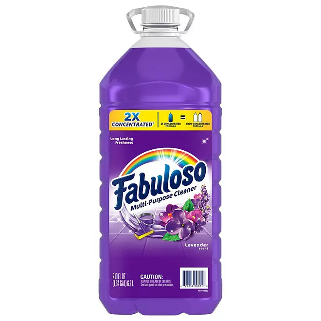 Fabuloso 2X Concentrated Multi-Purpose Cleaner, Lavender Scent, 210 fl. oz.