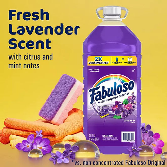 Fabuloso 2X Concentrated Multi-Purpose Cleaner, Lavender Scent, 210 fl. oz.