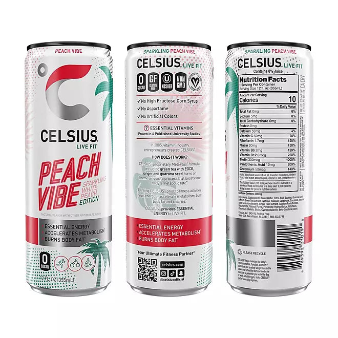 Celsius Vibe Sparkling Energy Drink Variety Pack