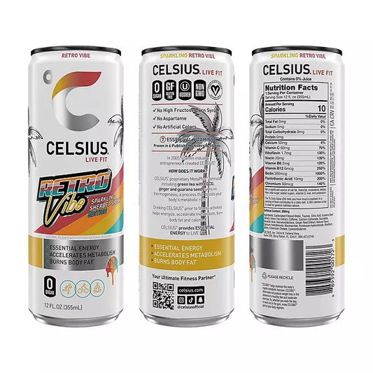 Celsius Vibe Sparkling Energy Drink Variety Pack