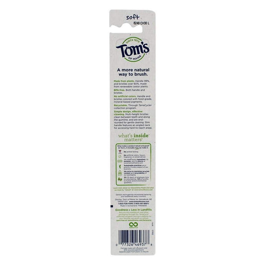 Tom's of Maine Naturally Clean Toothbrush, Soft, 2-Pack (Packaging May Vary)