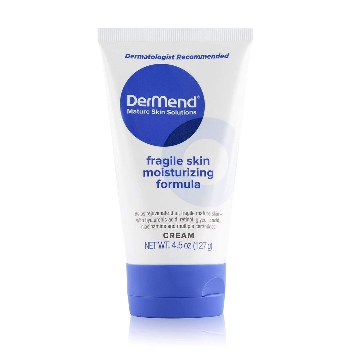 Dermend Specialized Fragile Skin Moisturizing Cream | Restore & Rejuvenate Thin, Aging Skin (4.5 oz Tube)