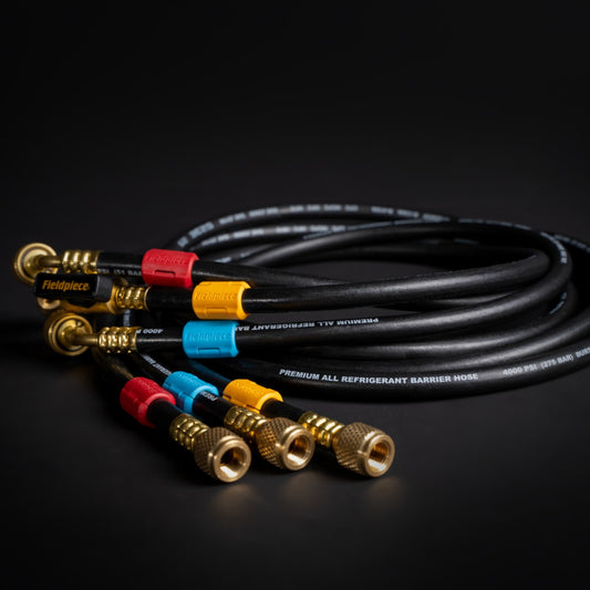 Fieldpiece 1/4″ Low Loss Valve – 1/4″ Ball Valve Hose Set