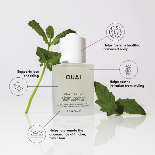 OUAI Scalp Serum – Hydrating Leave-In Treatment with Hyaluronic Acid & Adaptogens for Thicker, Fuller, Healthier Hair (2 fl. oz.)