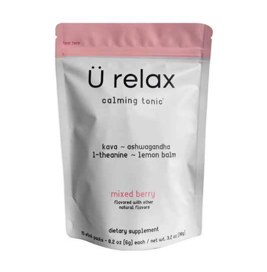 U Relax Calming Tonic- 15 Packets MIXED BERRY Flavor Relax Calming Drink Calming co