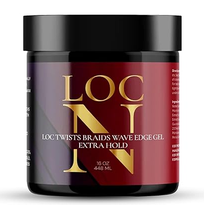 Loc N Twist Braids & Edge Control Gel – Extra Hold,16oz | For Locs, Twists, Braids, Cornrows, Wraps & Edges | Non-Greasy, Natural Ingredients, All Hair Types Retail outlet