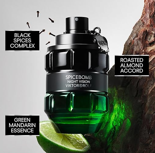 Viktor&Rolf - Spicebomb Nightvision Eau de Toilette - Warm, Spicy & Fresh - Cologne for Men - with Notes of Bergamot Citrus, Black Spices & Rosemary Viktor & Rolf