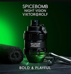 Viktor&Rolf - Spicebomb Nightvision Eau de Toilette - Warm, Spicy & Fresh - Cologne for Men - with Notes of Bergamot Citrus, Black Spices & Rosemary Viktor & Rolf