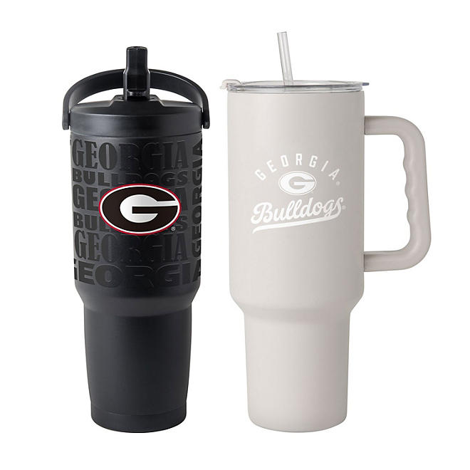 Logo Brands Georgia Bulldogs Stainless Steel Tumbler Set