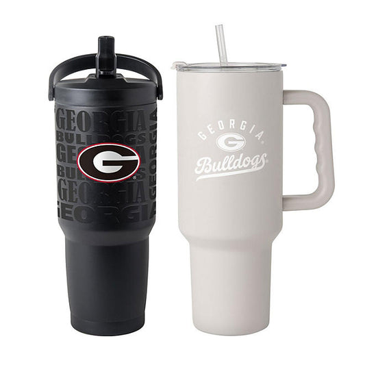 Logo Brands Georgia Bulldogs Stainless Steel Tumbler Set