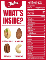 Fisher Oven Roasted Never Fried Deluxe Mixed Nuts, 24 Ounces (Pack of 1)
